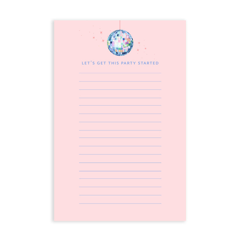 Let's Get This Party Started Disco Notepad