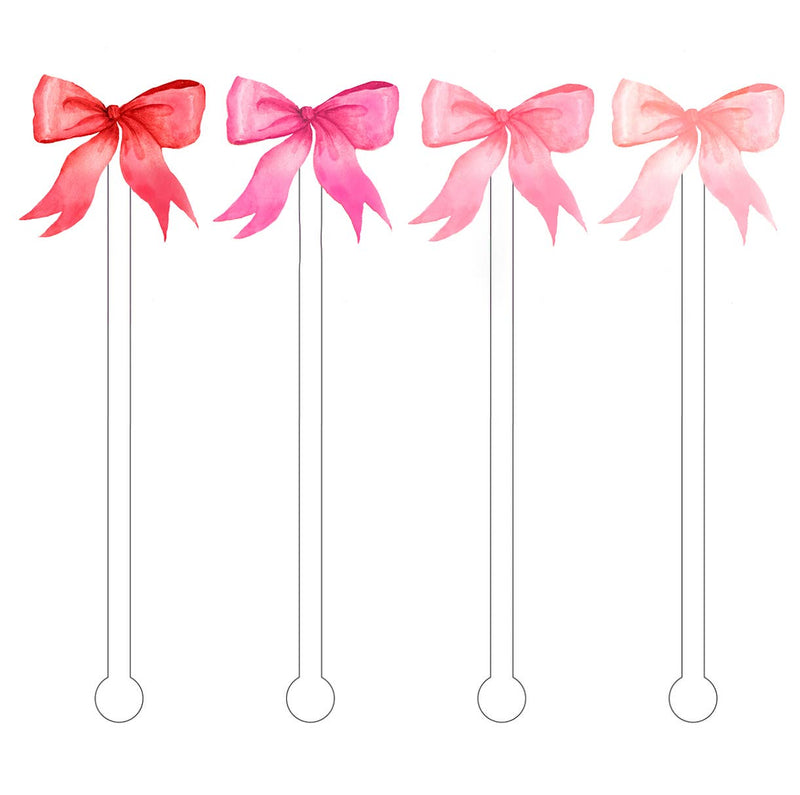 Ombre Pink Bows Stir Sticks (Valentine's Day Party)