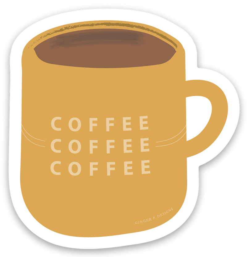 Mini Coffee Mug Vinyl Sticker