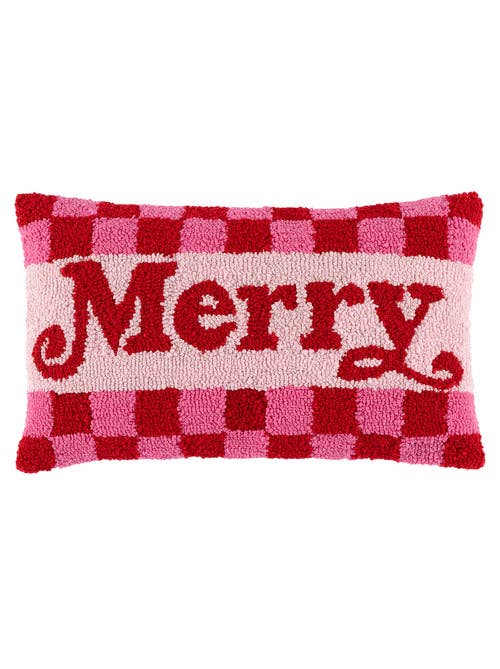 Pink Merry Checkered Pillow