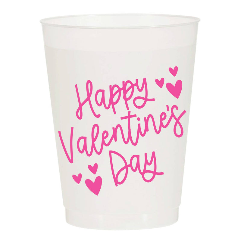 Happy Valentine's Day Galentines Frosted Cups  - Valentine's: Pack of 6
