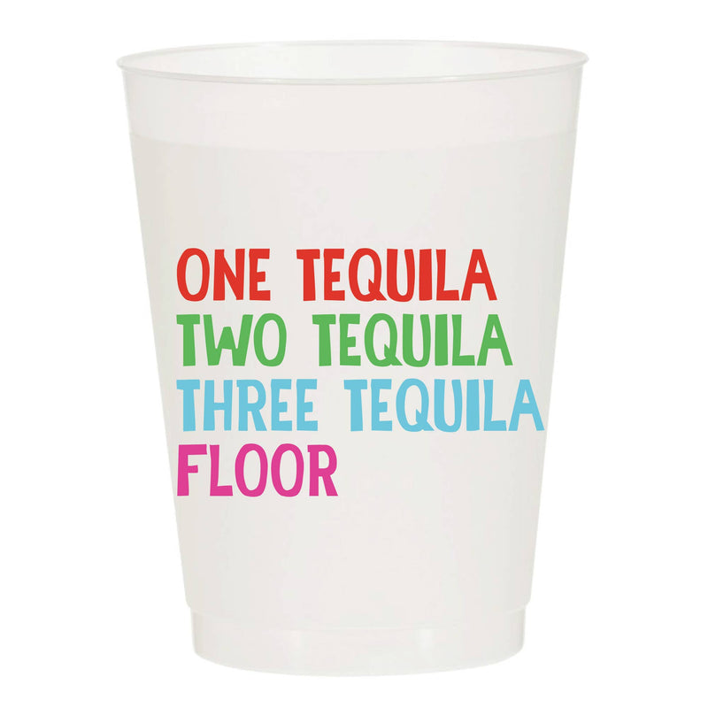One Tequila Rainbow Fiesta Frosted Cup- Fiesta