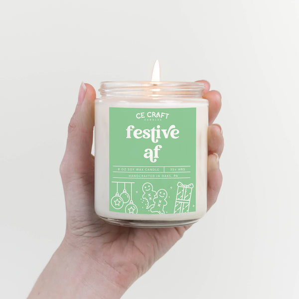 Festive AF Scented Candle: Standard