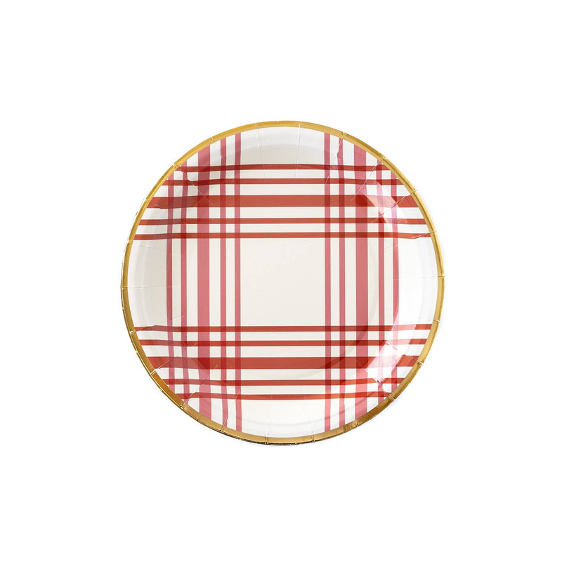 Harvest Plaid 9" Round Plate- Thanksgiving