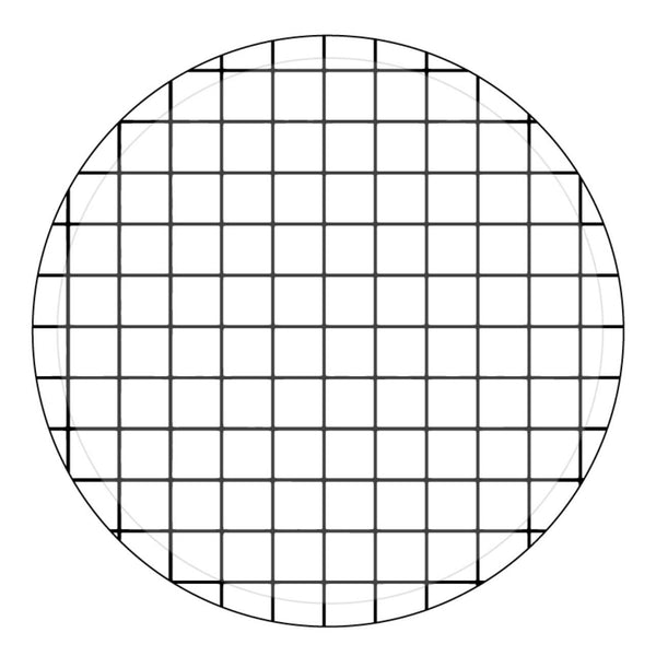 Black and white grid paper plates
