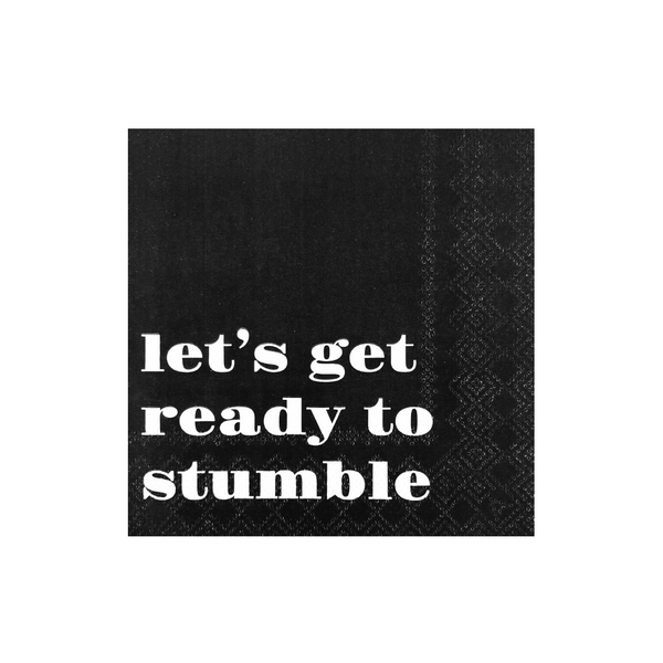 "Let's Get Ready To Stumble" Cocktail Napkins - 20 Pk.