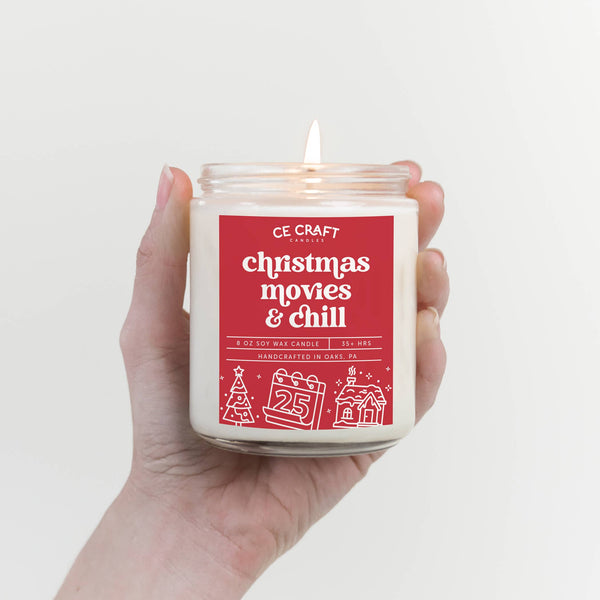 Christmas Movies & Chill Scented Candle 16 oz