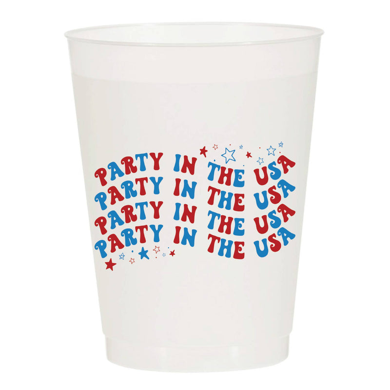 Party In The USA Frosted Cups - Patriotic