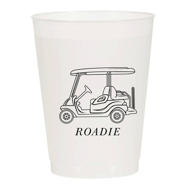 Golf Cart Roadie Masters To Go Frosted Cups- Masters: Pack of 6