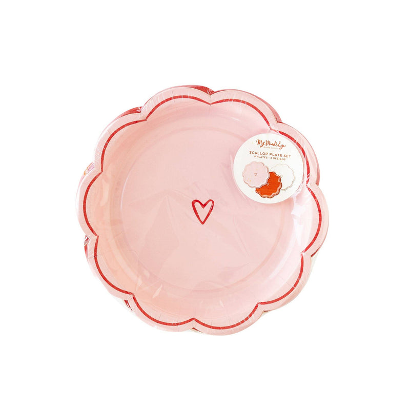 Small Heart Scallop Dessert Plate