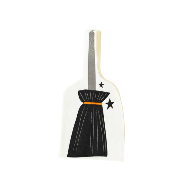 Witching Hour Broom Shaped Paper Dinner Napkins