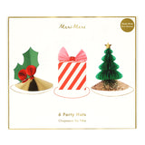 Mixed Christmas Decor Party Hats (x 6)