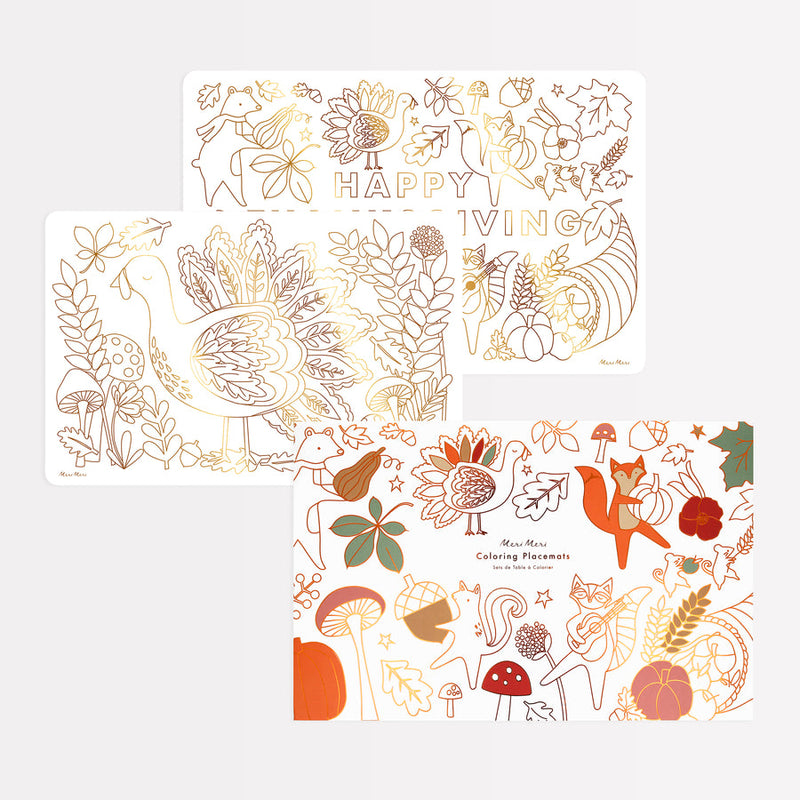 Thanksgiving Coloring Placemats (x 8)