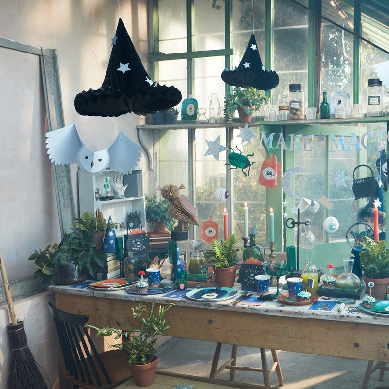 Hanging Honeycomb Witch Hat Decorations