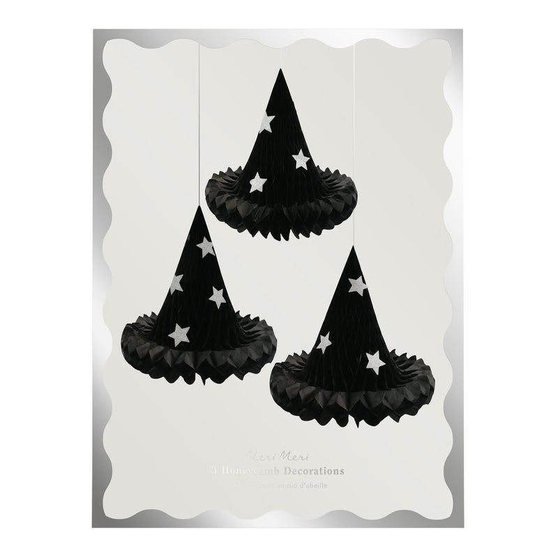 Hanging Honeycomb Witch Hat Decorations