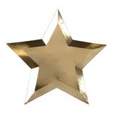 Gold Foil Star Plates (x 8)