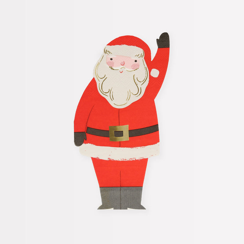 Jolly Christmas Santa Napkins (x 16)