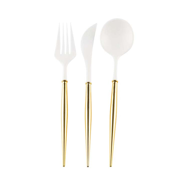 White/Gold Cutlery